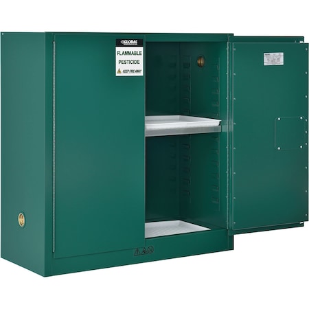 Global Industrial Steel, 43 in W x 44 in H x 18 in D, Green 316068